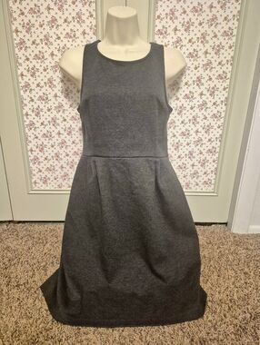 Old Navy Charcoal Gray Sleeveless A-Line Midi Dress Size M